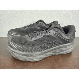 Hoka One One Bondi 7 Shoes Mens Size 11 Black Running Sneakers 1110518 BBLC